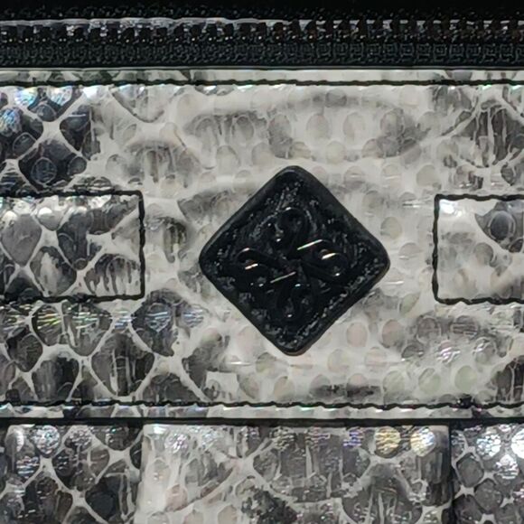 SIMPLY VERA BY VERA WANG Gray Snakeskin Print w/ Iridescent Shine Wristlet - Picture 2 of 4